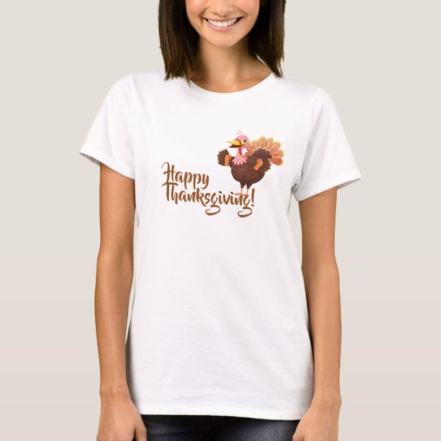 Camiseta Feliz Dia de Ação de Graças (Frente)
