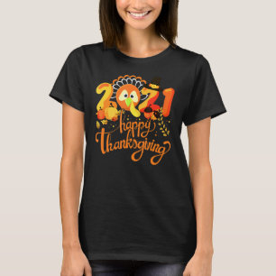 Camiseta Feliz Dia de Ação de Graças 2021 Caiu no outono