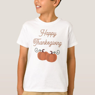 Camiseta Feliz Dia de Ação de Graças Abóbora Outono