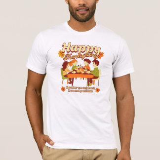 Camiseta Feliz Dia de Ação de Graças - Amor em família