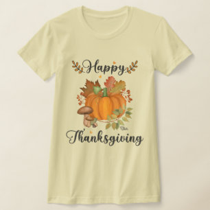 Camiseta Feliz Dia de Ação de Graças, Camiseta-T-Camisa de