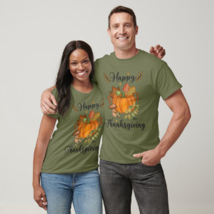 Camiseta Feliz Dia de Ação de Graças, Camiseta-T-Camisa de