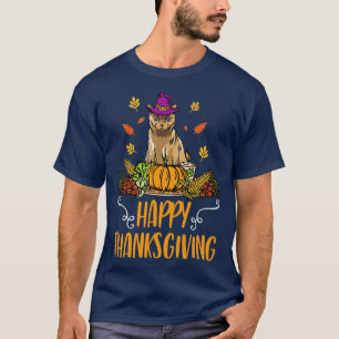 Camiseta Feliz Dia de Ação de Graças Colheita de Bruxas Bon