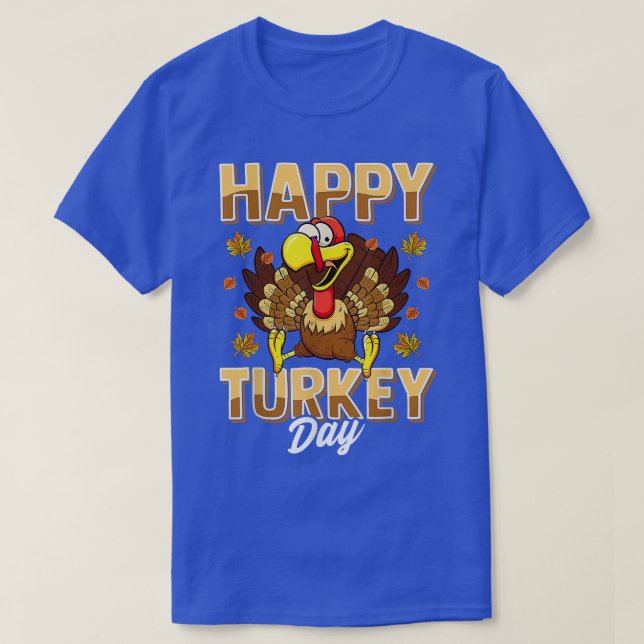 Camiseta Feliz Dia de Ação de Graças da Turquia Feriado G (Frente do Design)