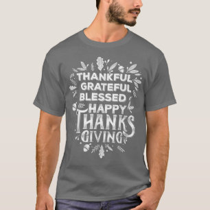 Camiseta Feliz Dia de Ação de Graças de 2021, muito grato