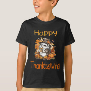 Camiseta Feliz Dia de Ação de Graças de Hedgehog