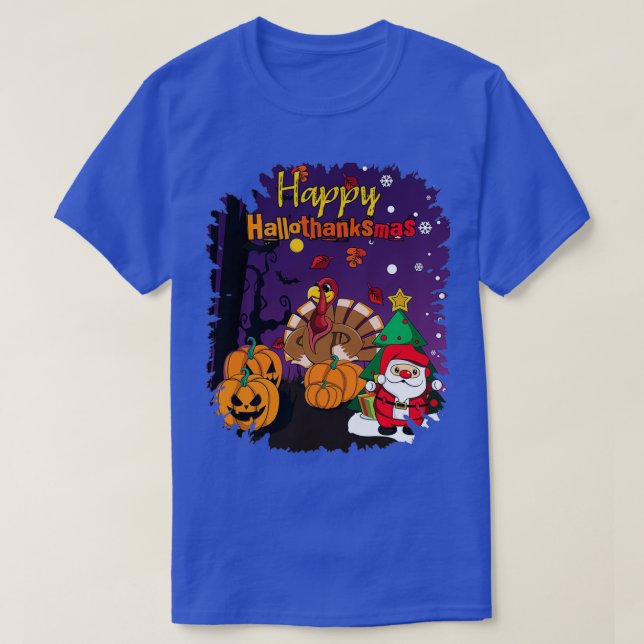 Camiseta Feliz Dia de Ação de Graças de Natal (Frente do Design)