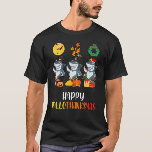 Camiseta Feliz Dia de Ação de Graças do Tubarão de Hallotha