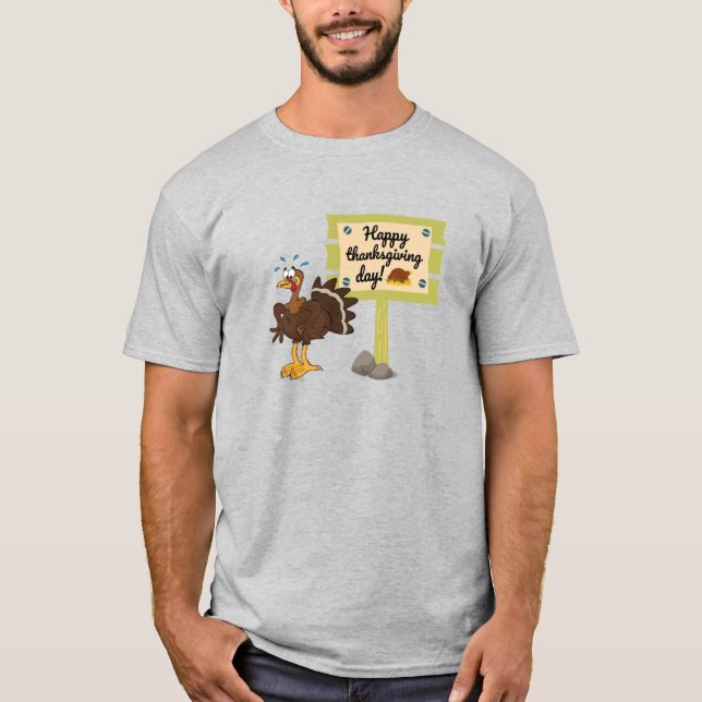Camiseta Feliz Dia de Ação de Graças Engraçado (Frente)