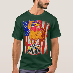 Camiseta Feliz Dia de Ação de Graças Engraçado Dia da Turqu