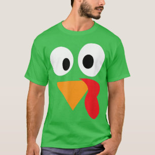 Camiseta Feliz Dia de Ação de Graças Engraçado Face à Turqu