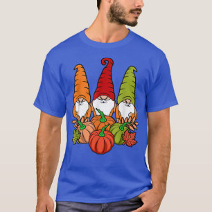 Camiseta Feliz Dia de Ação de Graças Gnomos Pumpkin Homens
