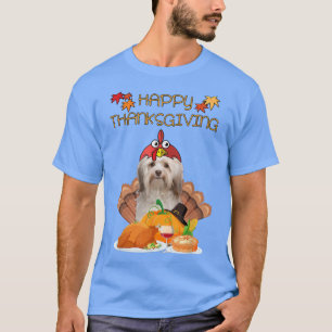 Camiseta Feliz Dia de Ação de Graças Havanês presentes Cach