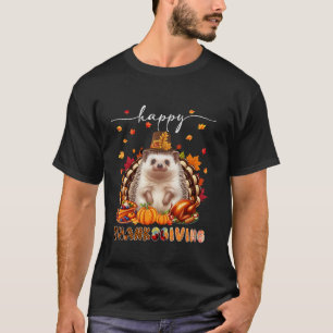 Camiseta Feliz Dia de Ação de Graças Hedgehog Costume Turke