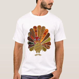 Camiseta Feliz Dia de Ação de Graças na Turquia - Camisa-T 