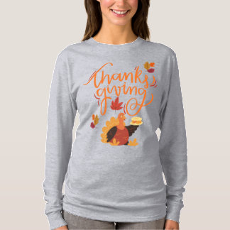 Camiseta Feliz Dia de Ação de Graças | Outono Agradecido &