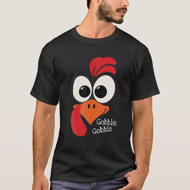 Camiseta Feliz Dia de Ação de Graças para Casais Turquia Fa (Frente)
