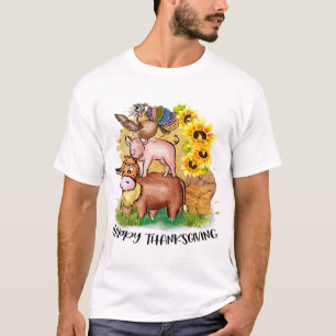 Camiseta Feliz Dia de Ação de Graças para Meninas K