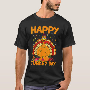 Camiseta Feliz Dia de Ação de Graças Para Meninos Meninas C