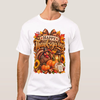 Camiseta Feliz Dia de Ação de Graças Peru
