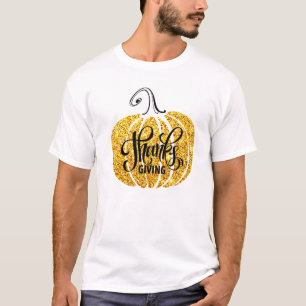 Camiseta Feliz Dia de Ação de Graças Pumpkin Autumn Deixa F