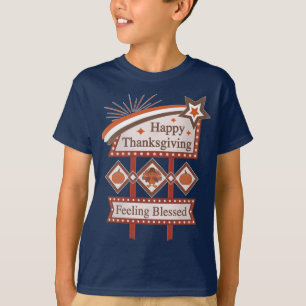 Camiseta Feliz Dia de Ação de Graças Sentido Bênção - Sinal