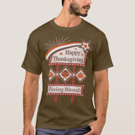 Camiseta Feliz Dia de Ação de Graças Sentido Bênção - Sinal