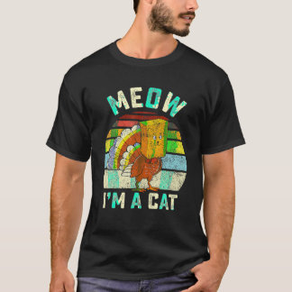 Camiseta Feliz Dia de Ação de Graças Turquia Falsa Gato Ret