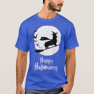 Camiseta Feliz Dia de as Bruxas engraçado, Bruxa Corgi Cão