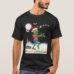 Camiseta Feliz Dia de as Bruxas engraçado de Halloxmas Nata