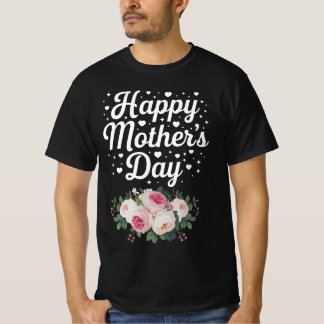 Camiseta Feliz Dia de as mães, Bela Floral Mãe Mulher Avó