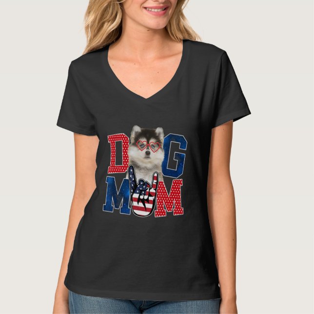 Camiseta Feliz Dia de as mães Cachorro Mãe Cachorro Mãe Ame (Frente)