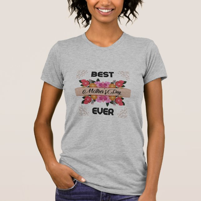Camiseta Feliz dia de as mães Com Amor (Frente)