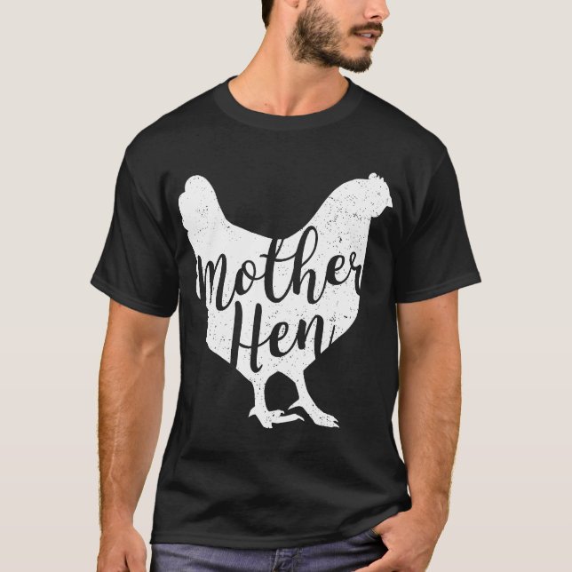 Camiseta Feliz dia de as mães De Galinha Mãe Hen Para Mulhe (Frente)