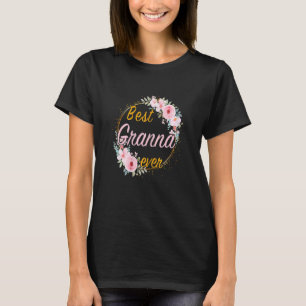 Camiseta Feliz dia de as mães Floral 2 Da Melhor Granna Eve