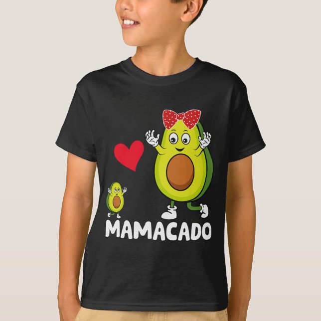 Camiseta Feliz dia de as mães Mamãe Melhor Mãe Avocado Mama (Frente)