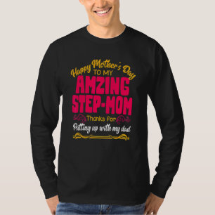 Camiseta Feliz Dia de as mães Para Meu Passo Incrível Mãe O
