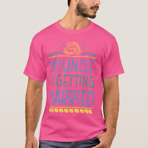 Camiseta Feliz Dia De Casamento Niece Nephew Meu Tio Está C