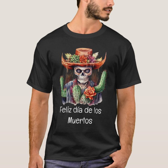Camiseta Feliz día de los Muertos T-Shirt (Frente)