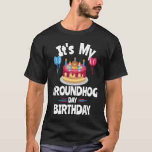 Camiseta Feliz Dia de Marmota E Sim, é o meu grupo de anive