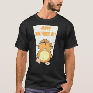 Camiseta Feliz Dia de Marmota Engraçado Celebração do Dia d