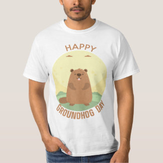 Camiseta Feliz Dia de Marmota Essencial