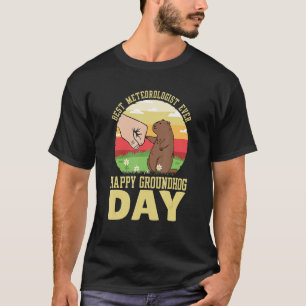 Camiseta Feliz Dia de Marmota Melhor Meteorologista De 9