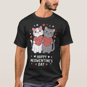Camiseta Feliz Dia de Meowentine Engraçado