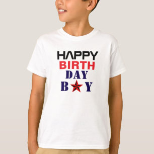 Camiseta Feliz Dia de Nascimento BoY