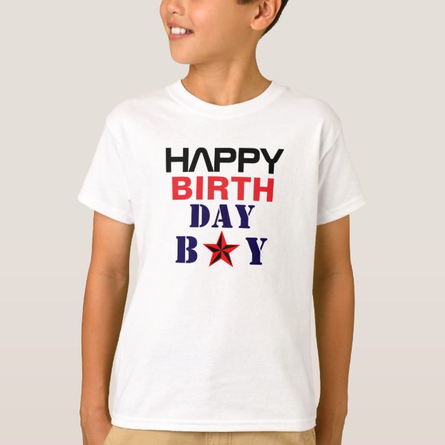 Camiseta Feliz Dia de Nascimento BoY (Frente)