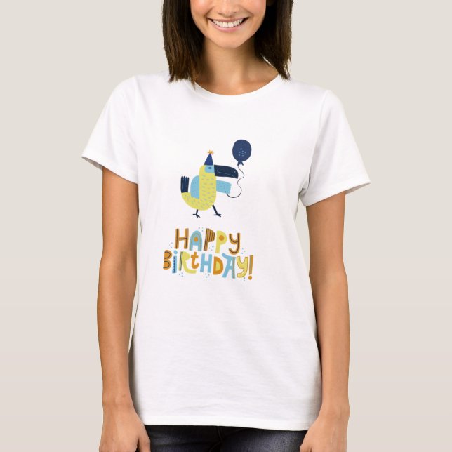 Camiseta Feliz dia de nascimento especial (Frente)