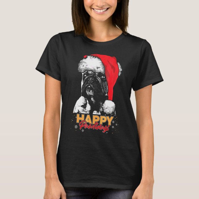 Camiseta Feliz Dia de Natal em Francês Gif (Frente)