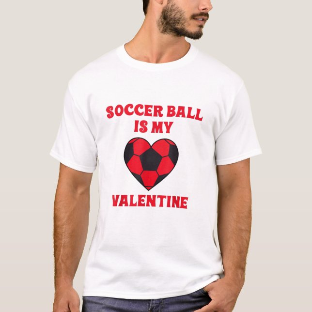 Camiseta Feliz dia de os namorados 2022 Soccer Heart (Frente)