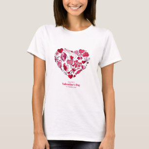 Camiseta "Feliz dia de os namorados - Amor romântico"